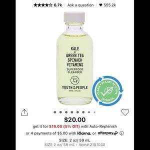 Youth to the people face wash